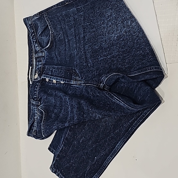 Zara Jeans blue rhinestones distressed 5 pockets, Size 36 button fly Chic - Picture 11 of 11